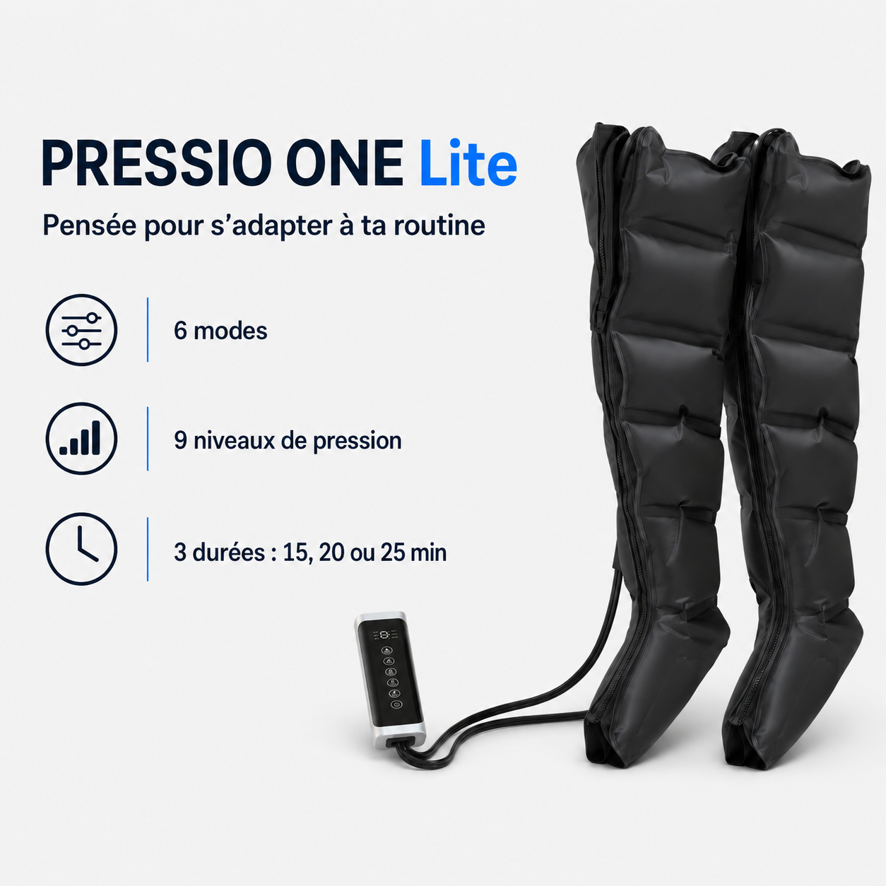 PRESSIO ONE Lite – Bottes de pressothérapie à 6 chambres